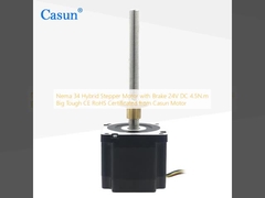 Động cơ bước lai Nema 34 có phanh 24V DC 4,5Nm Big Tough CE RoHS được chứng nhận từ Casun Motor