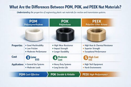 Blog công ty mới nhất về Chất liệu đai ốc nào nên chọn: POM, POK, hay PEEK