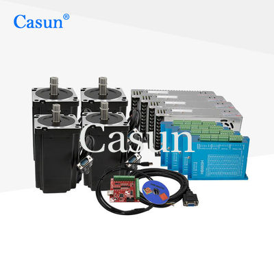 Giá tốt 5A NEMA 34 Bộ máy bước vòng kín 4 Động cơ 4 Người lái 4 Nguồn cung cấp điện 1 Mach3 Trực tuyến